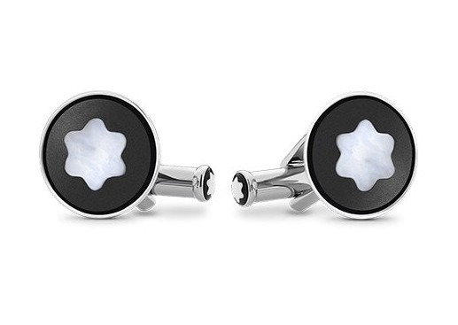 Montblanc Star Cufflink , Black / Silver.  