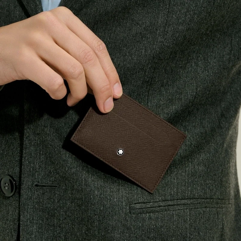 Montblanc Sartorial Leather Card Holder 5cc Ebony