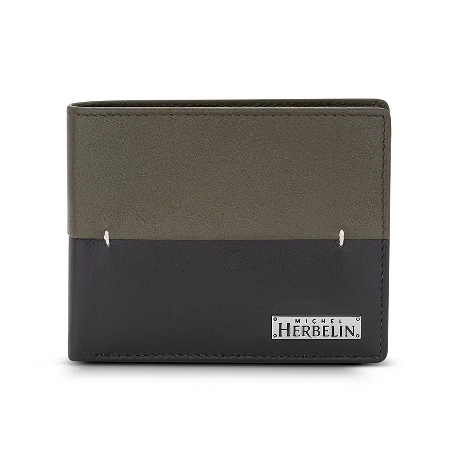 Michel Herbelin Slim Wallet Olive Oak Brown