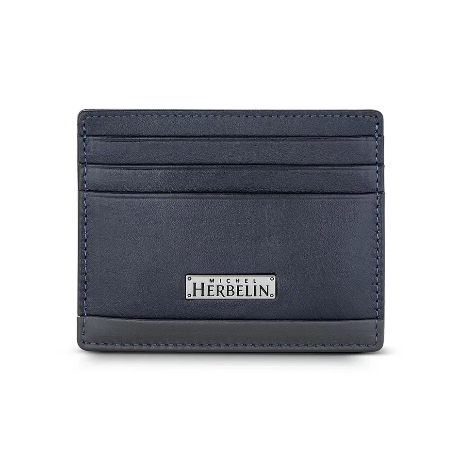 Michel Herbelin Credit Card Case Navy Stone