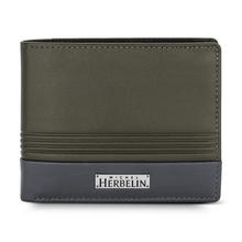 محفظه من ميشيل هيربلين للرجال لون زيتى 8 بطاقات 