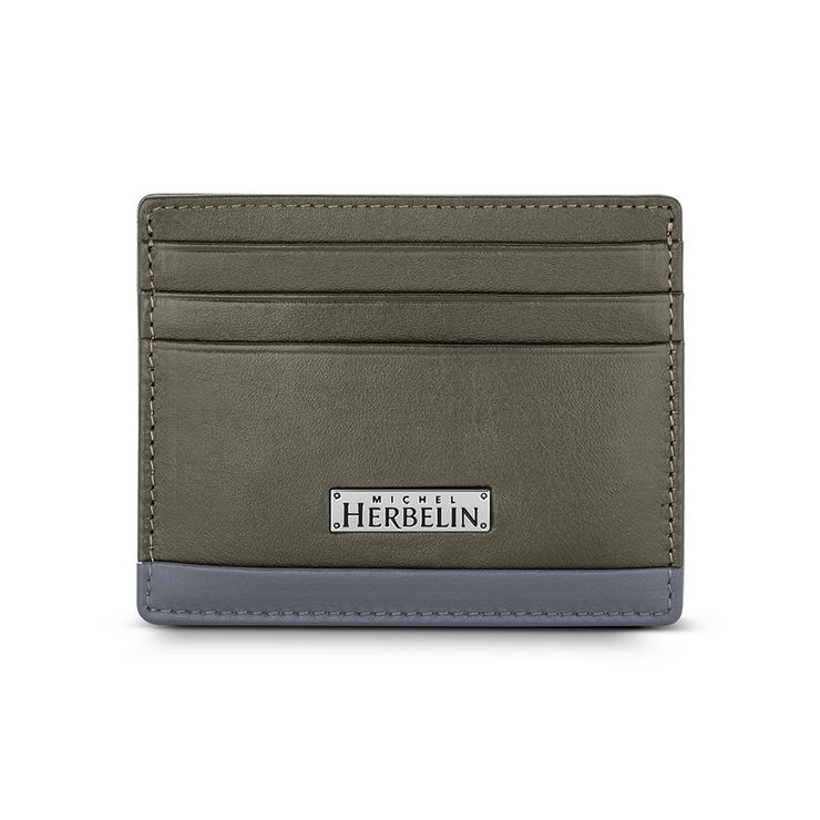 Michel Herbelin Credit Card Case Olive Stone