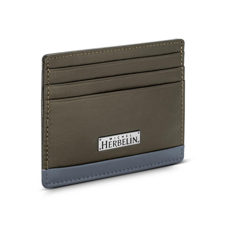 Michel Herbelin Credit Card Case Olive Stone