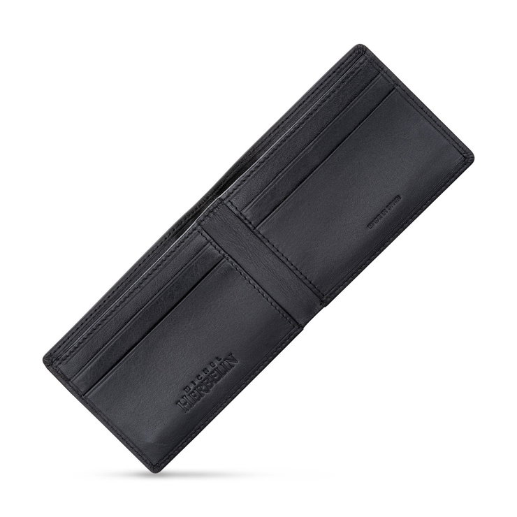 Michel Herbelin Small Slim Wallet Black For Men 4 Cards