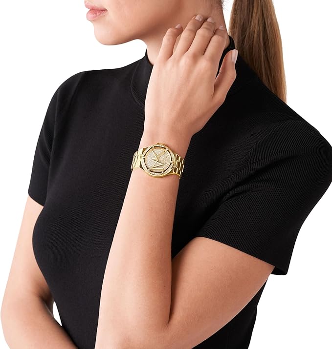 Michael Kors Women's Gold-Tone Crystal Watch
