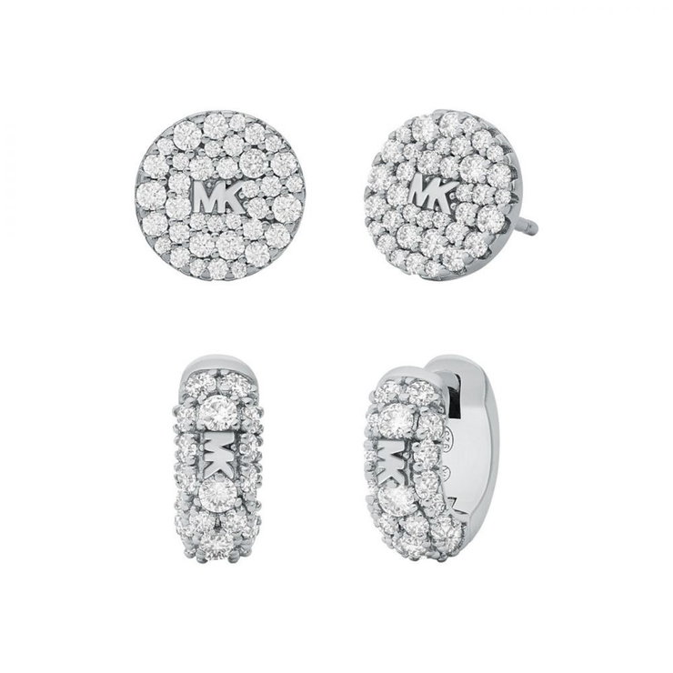 Michael Kors 925 Sterling Silver Necklace And Earrings Gift set