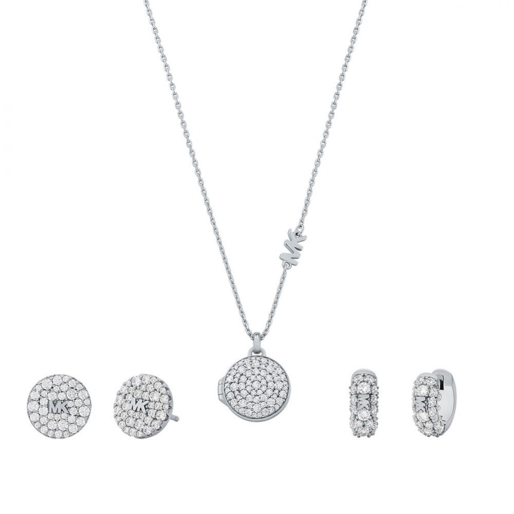 Michael Kors 925 Sterling Silver Necklace And Earrings Gift set