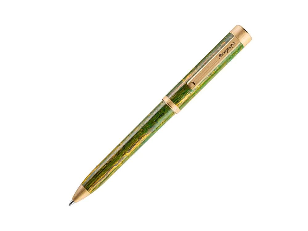 Montegrappa Zero Zodiac Gemini Ballpoint pen, Green, Gold 
