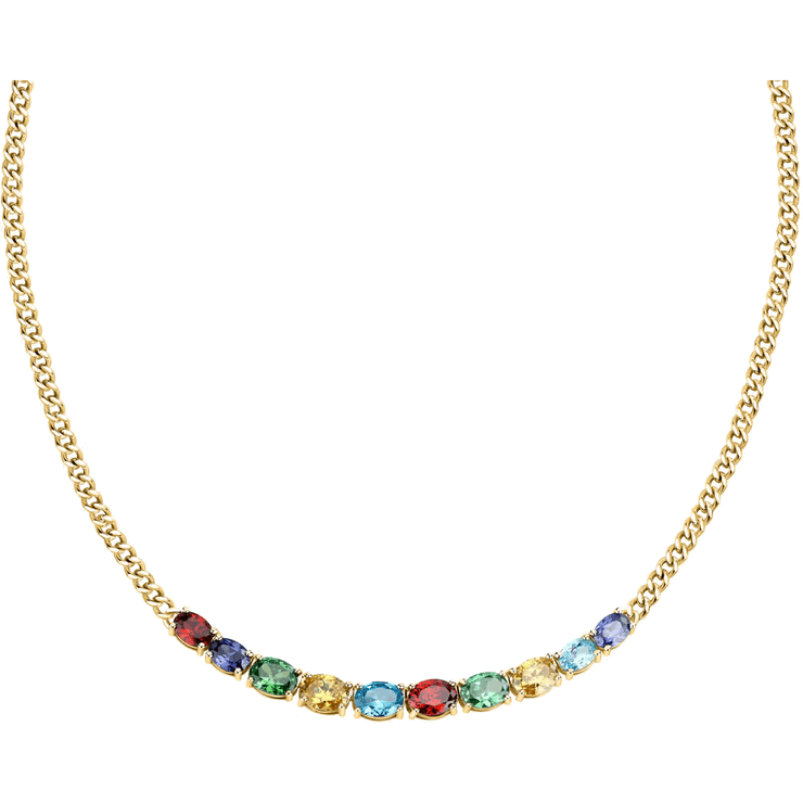 Morellato Colori Gold-Tone Necklace with Multicolor Stones