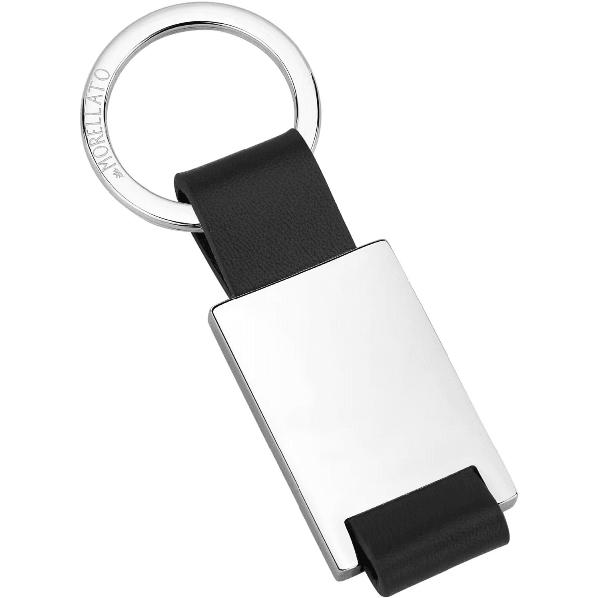 Morellato PRESTIGE keyring for women silver , Black leather