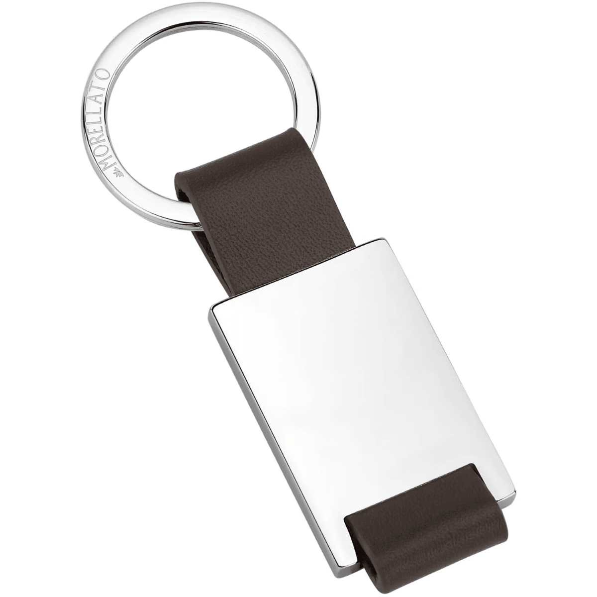 Morellato PRESTIGE keyring for women silver , Brown leather