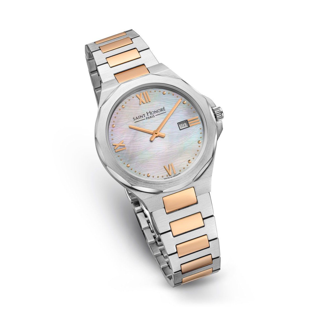  Saint Honore Women's Watch Steel Rose Gold - Pearl