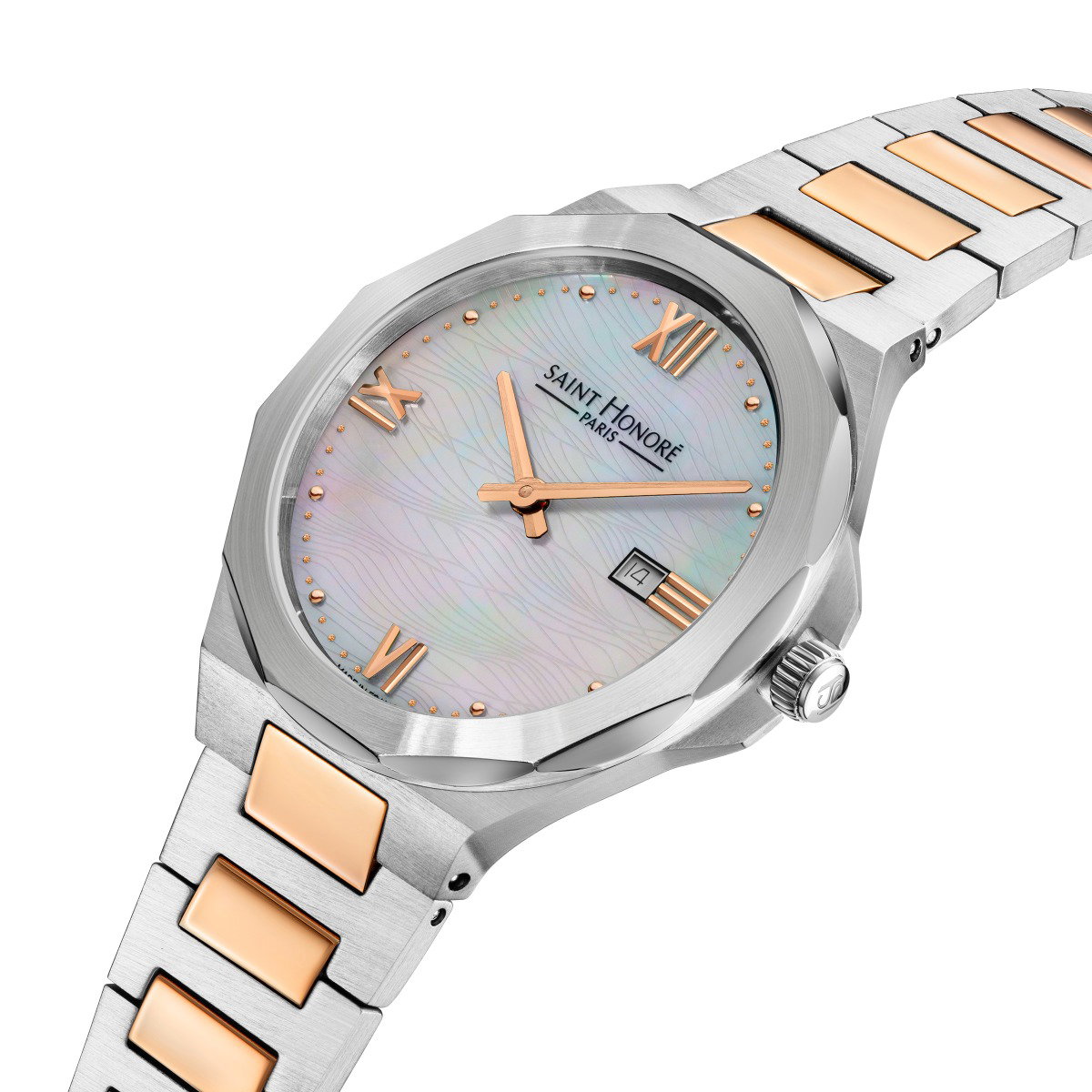 Saint Honore Women's Watch Steel Rose Gold - Pearl