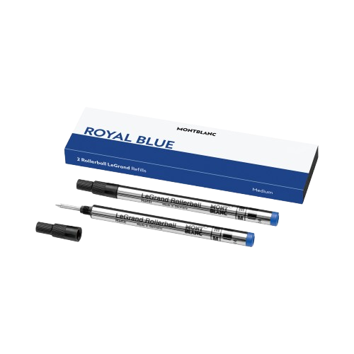 Montblanc 2 Medium Rollerball LeGrand Refills, Royal Blue