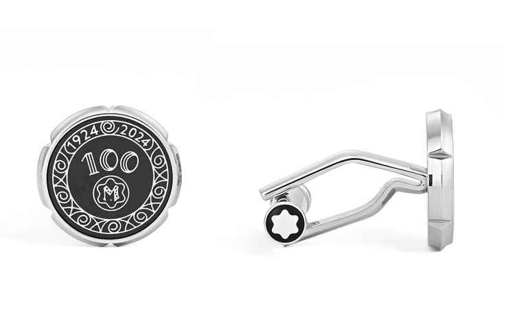 Montblanc Cufflinks Meisterstuck Nib Decor 100 years black