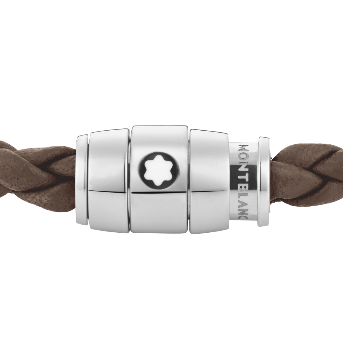 Montblanc Bracelet Steel 3 rings Meisterstuck in mastic leather