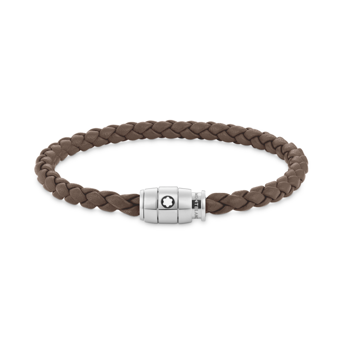 Montblanc Bracelet Steel 3 rings Meisterstuck in mastic leather
