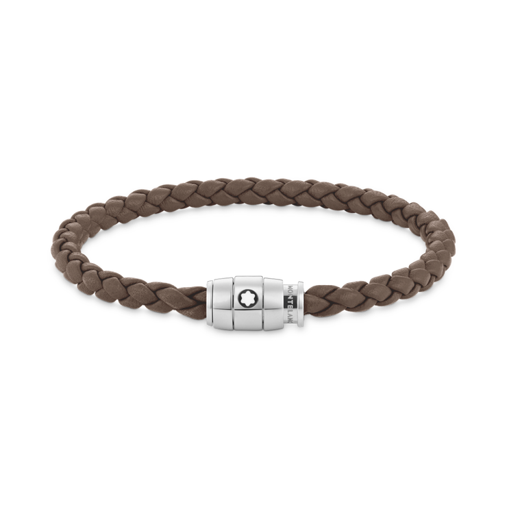 Montblanc Bracelet Steel 3 rings Meisterstuck in mastic leather