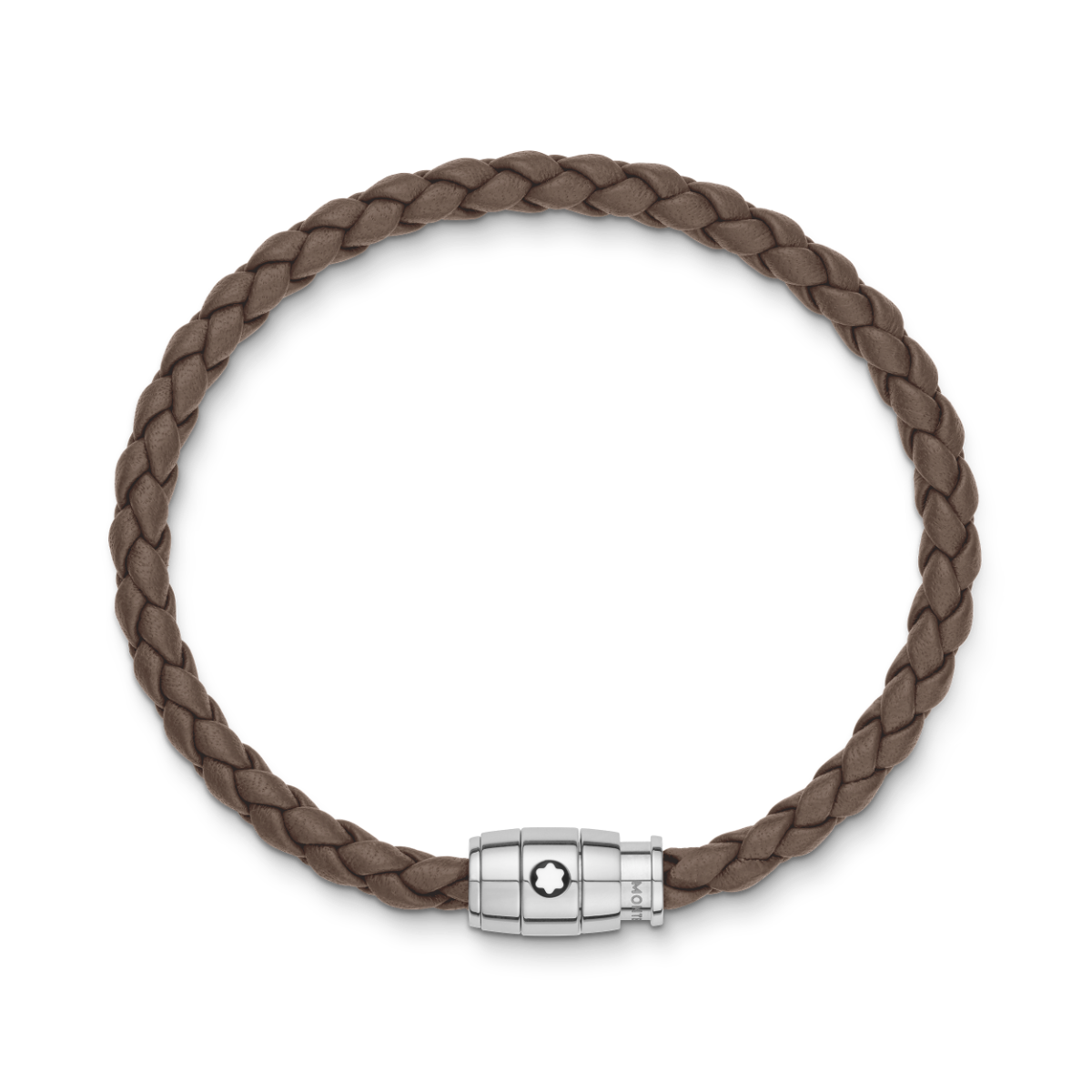 Montblanc Bracelet Steel 3 rings Meisterstuck in mastic leather