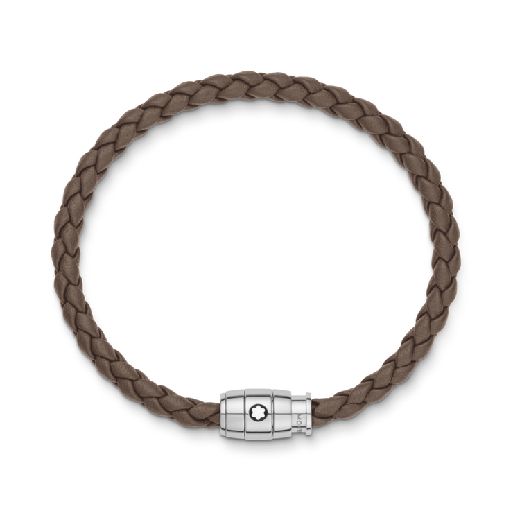 Montblanc Bracelet Steel 3 rings Meisterstuck in mastic leather