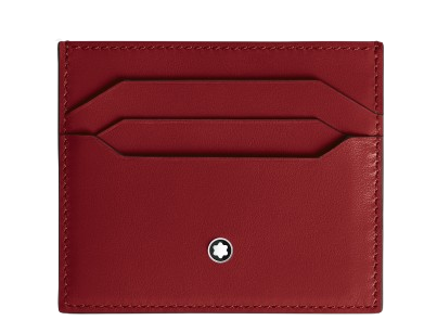 Montblanc Meisterstuck Red Leather Card Holder - 6 Slots