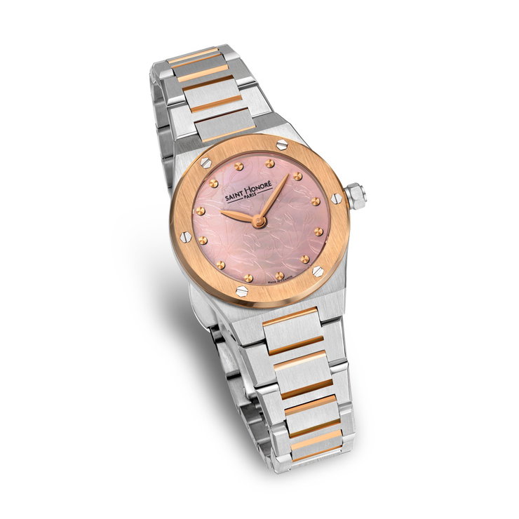 Saint Honore Women's Watch - Two-Tone with Pink Dial