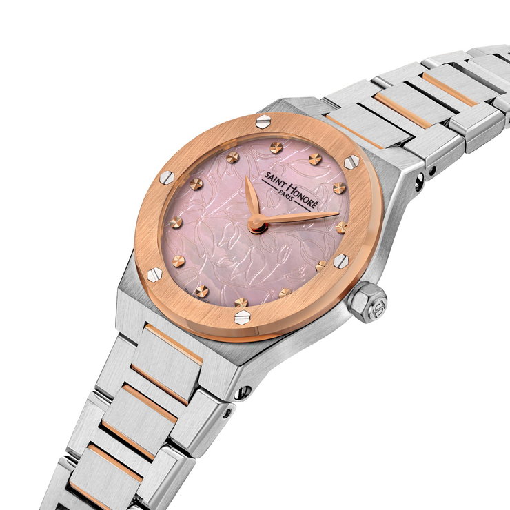 Saint Honore Women's Watch - Two-Tone with Pink Dial
