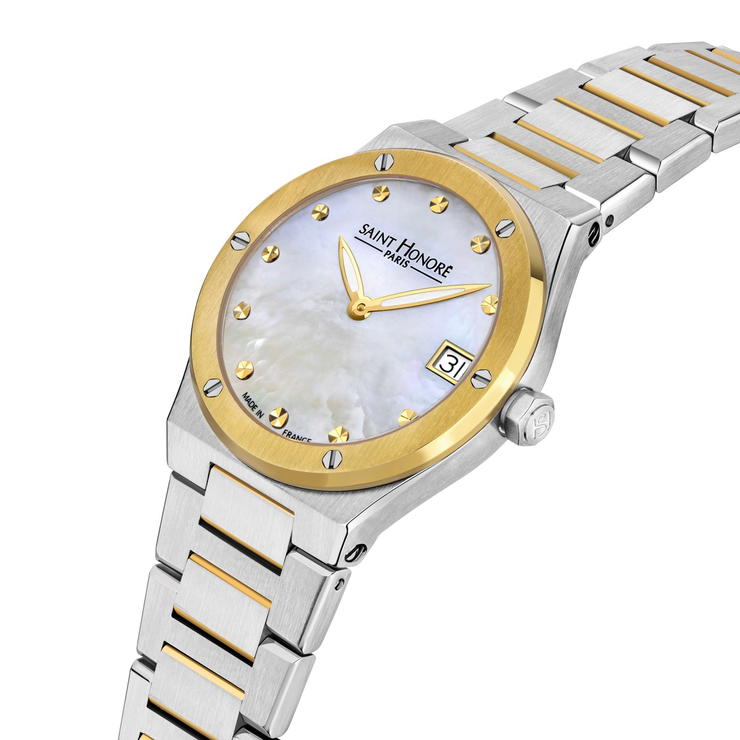 Saint Honore Ladies watch with Pearl Dial - Date Display