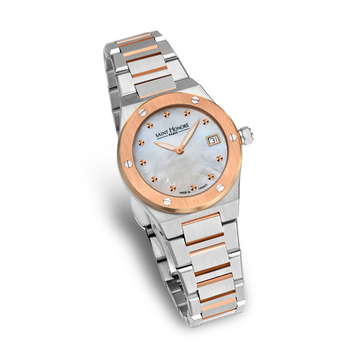 Saint Honore Ladies watch with Pearl Dial - Rose Gold