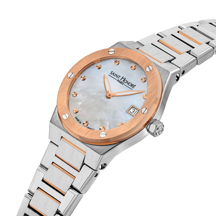 Saint Honore Ladies watch with Pearl Dial - Rose Gold
