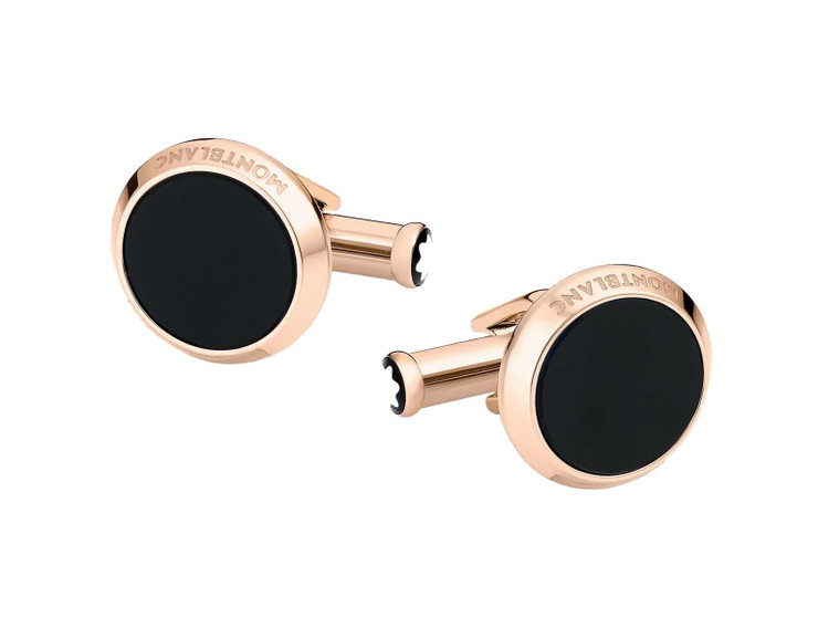 Montblanc Meisterstuck Cufflink Rose gold , Black