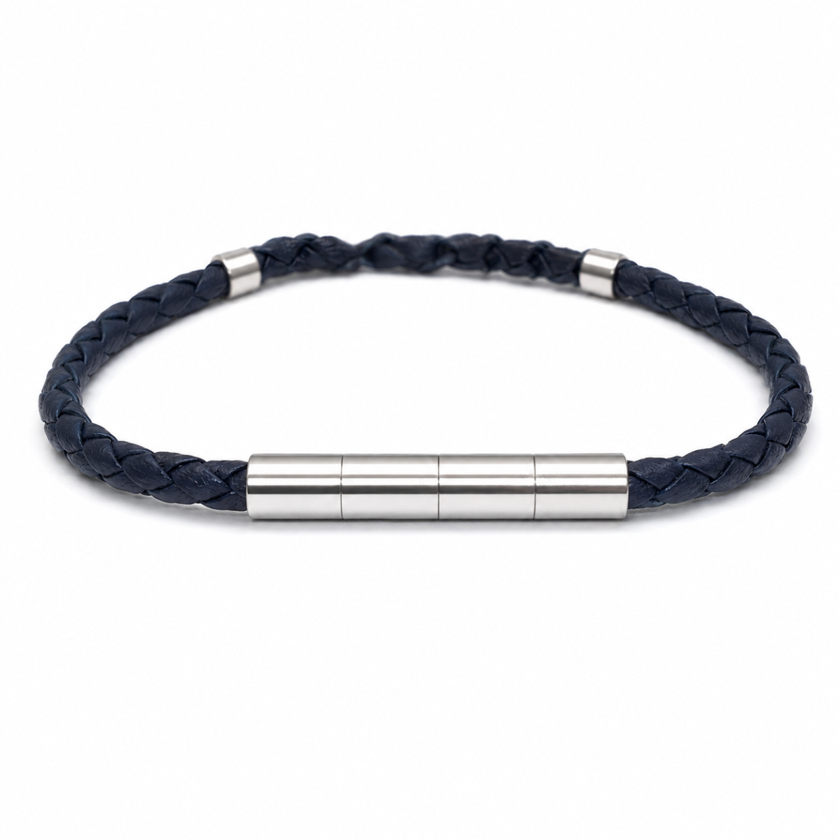 Cerruti 1881 TIER3 men bracelet with blue leather , Beads