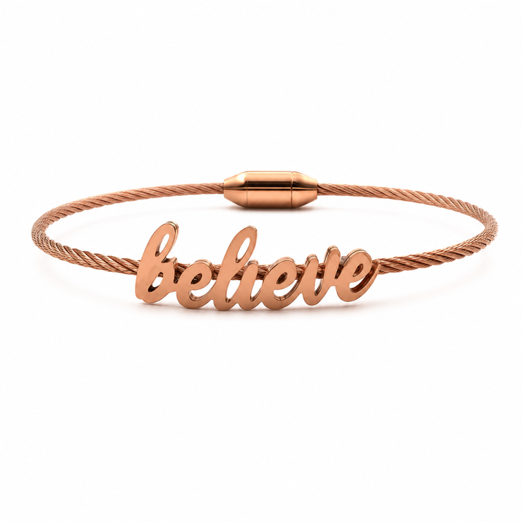 Cerruti 1881 believe bracelet for women steel rose gold