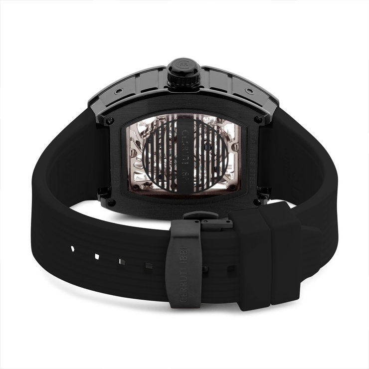 Cerruti 1881 Ovaro Men's Watch - Black Skeleton Dial