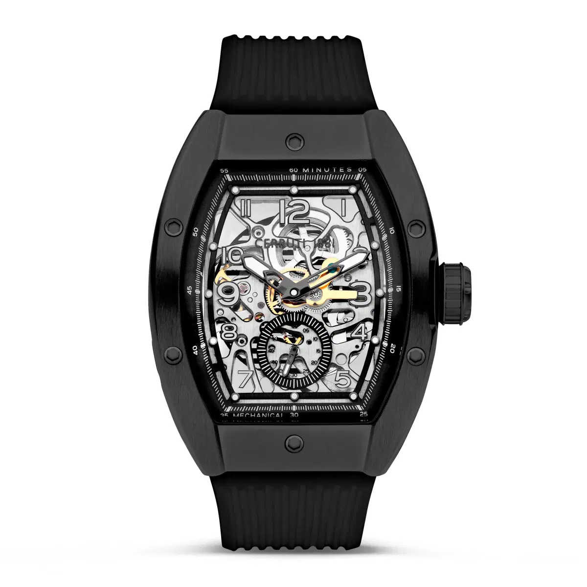 Cerruti 1881 Ovaro Men's Watch - Black Skeleton Dial
