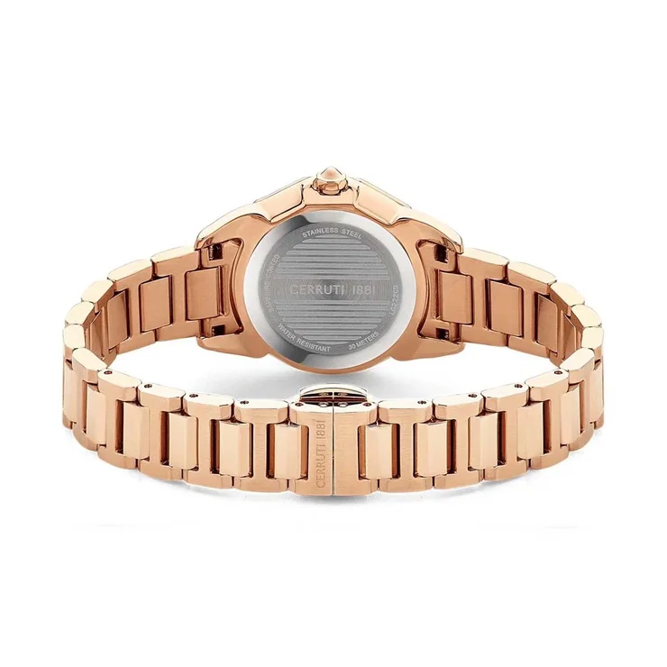 Cerruti 1881 JESINA watch for women steel rose gold , Burgundy