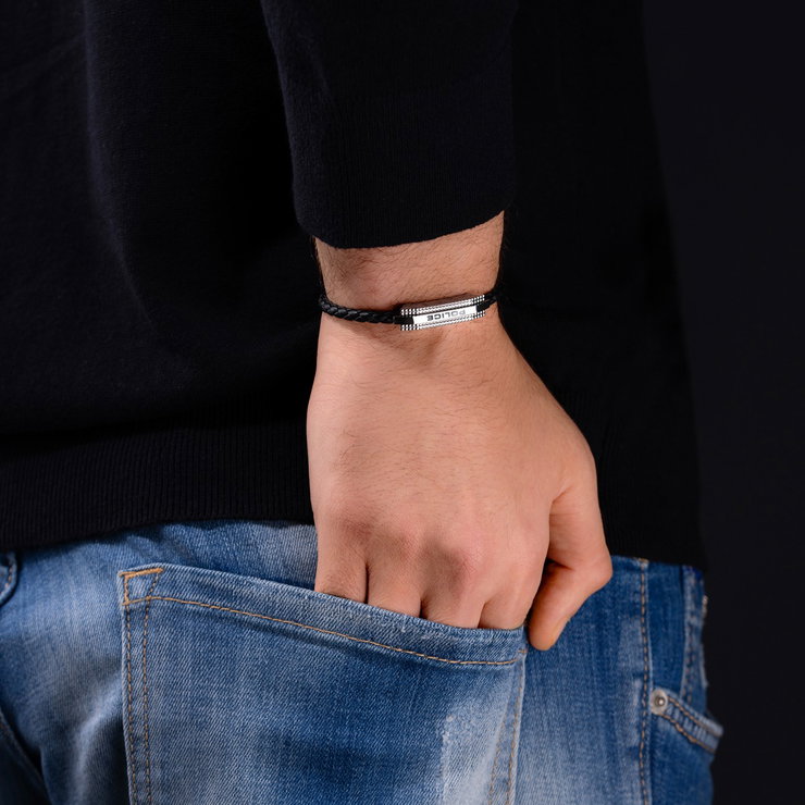Police Men's Leather Bracelet – Stylish & Durable