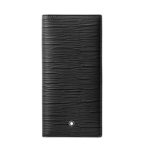 Montblanc 4810 Long Wallet 15cc Black Leather 
