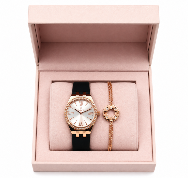 DICI Milano Women's Watch Set - Rose Gold , Silver Tone