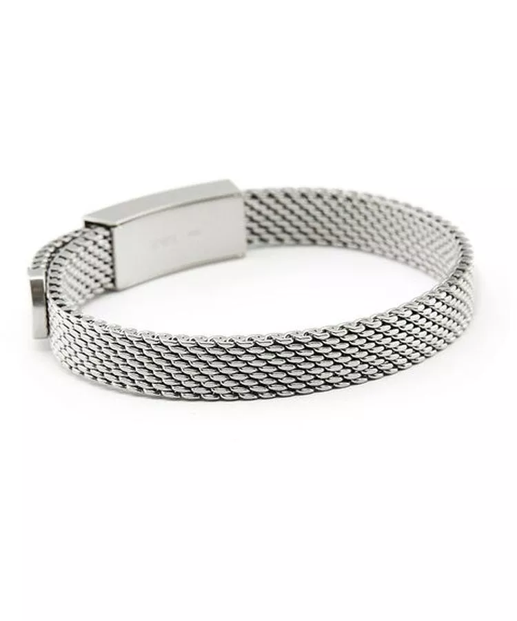 Emporio Armani Men's Steel Mesh Bracelet with Logo