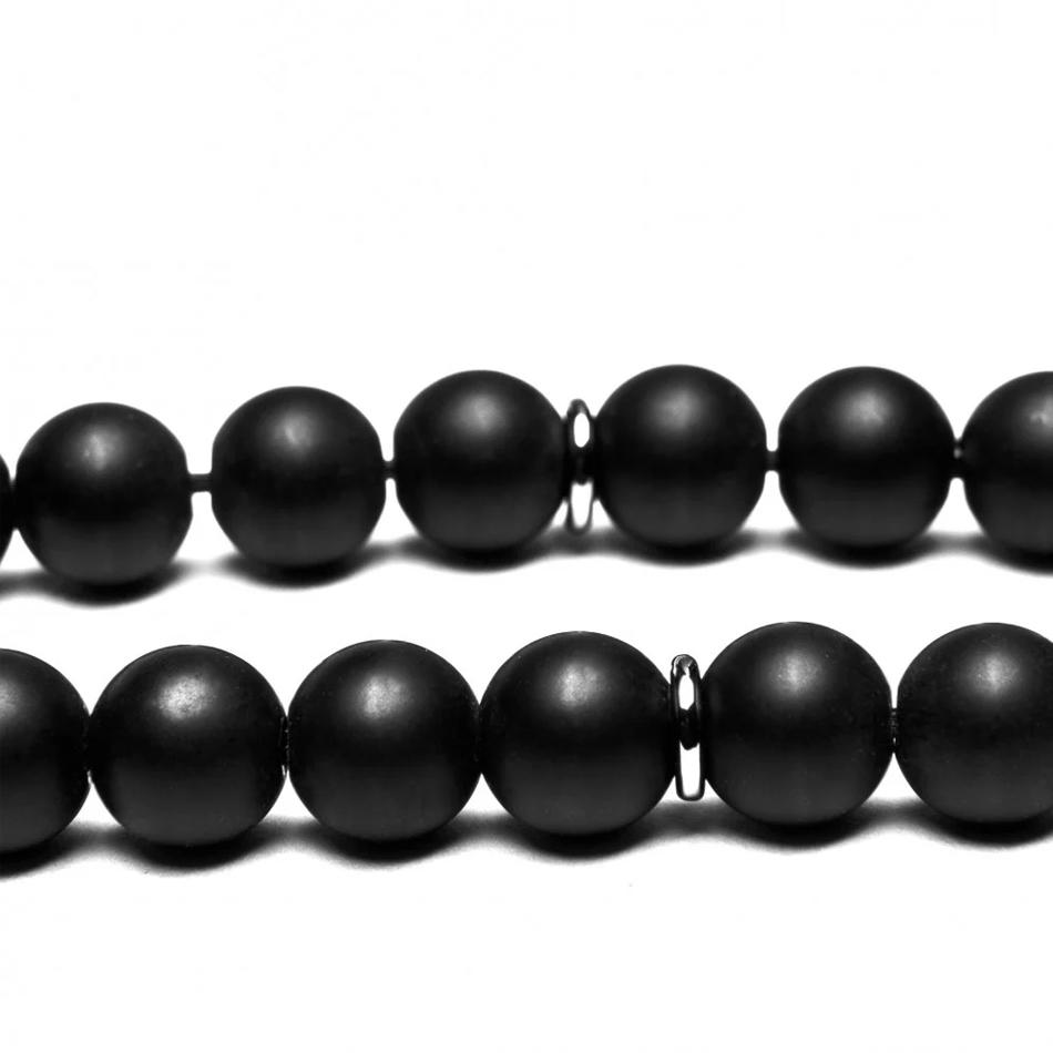 Zyan Matte Black Onyx 45 Beads - Elegant & Spiritual