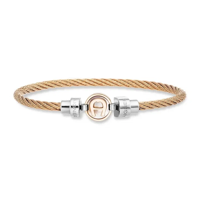 Aigner Ale Quat Small Bangle for Women Rose Gold Bracelet