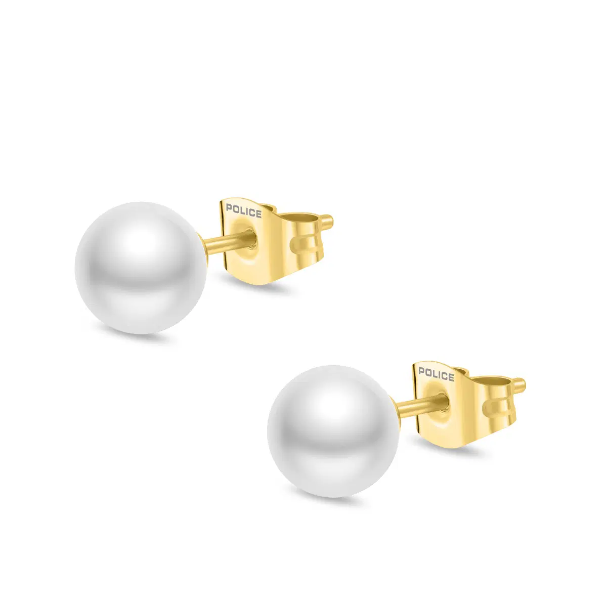Police OPALINE Ladies Earrings Gold Plated with Pearl