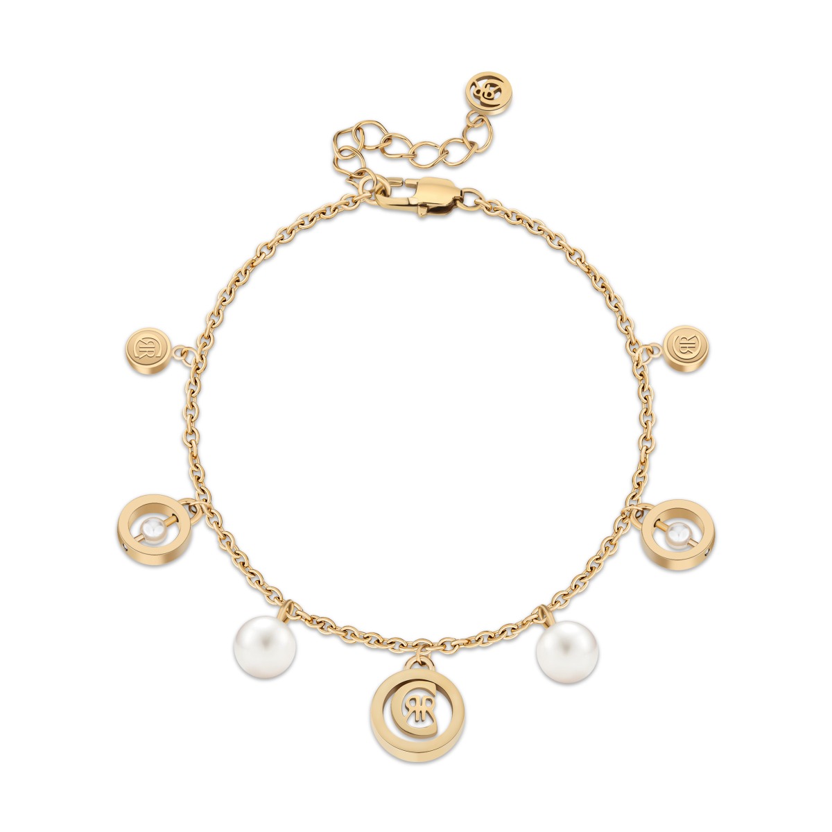 Cerruti 1881 ORNAMET Ladies Bracelet Gold Tone with Pearl 