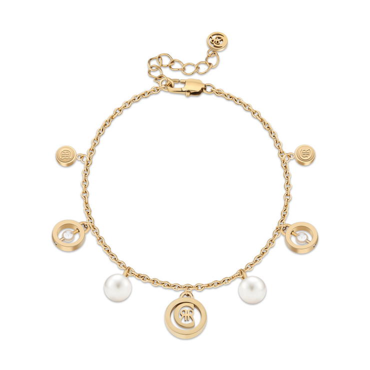 Cerruti 1881 ORNAMET Ladies Bracelet Gold Tone with Pearl 
