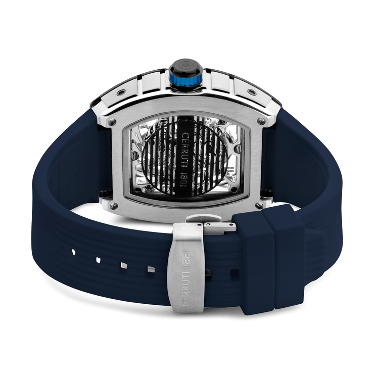 Cerruti 1881 Ovaro Automatic gent watch blue silicon