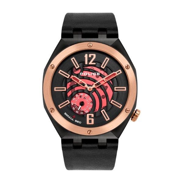 Police Watch with Copper and Black Design - Red Accents