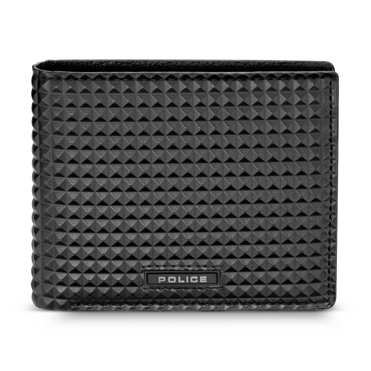 Police Men's Textured Leather Wallet – Black