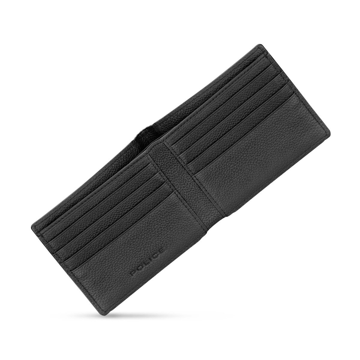 Police Men's Textured Leather Wallet – Black