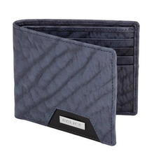 Police wallet for men in blue leather 6cc